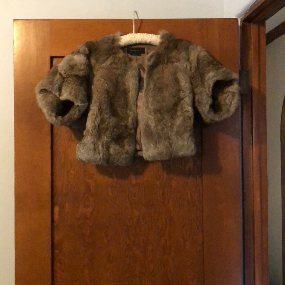 BCBG fur shrug